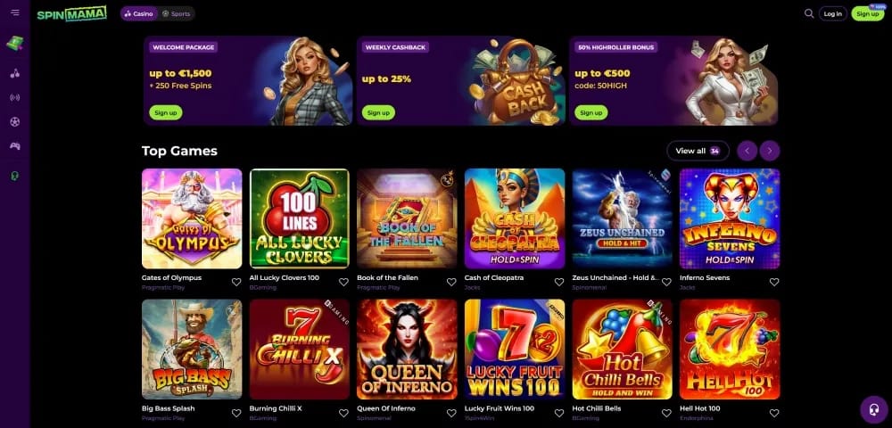 Recensione casinò online SpinMama e giochi